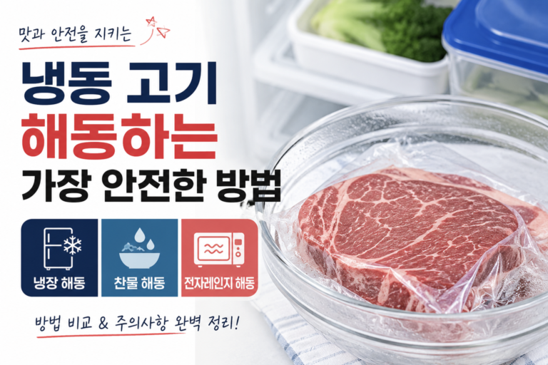 냉동 고기 해동 방법