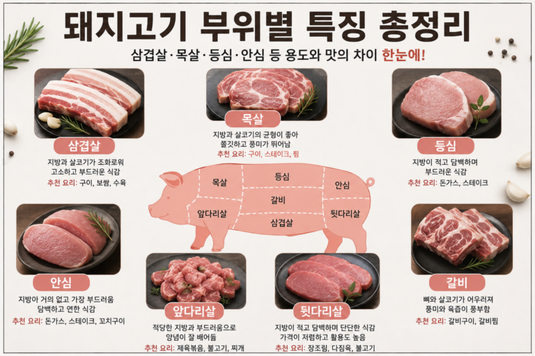 돼지고기 부위별 특징