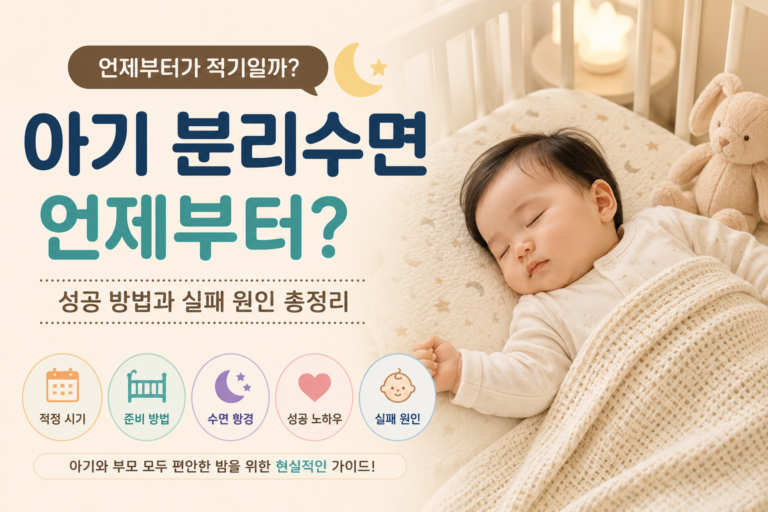 아기 분리수면 언제부터 시작하는지 알려주는 대표 이미지
