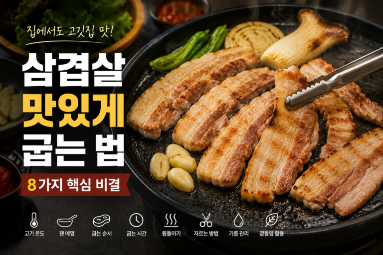 삼겹살 맛있게 굽는 법 8가지 핵심 비결