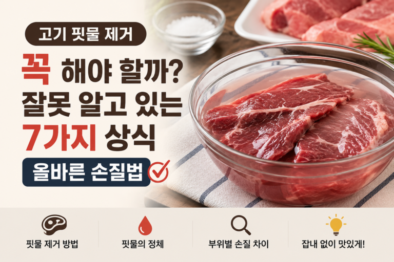 고기 핏물 제거 방법과 올바른 고기 손질법