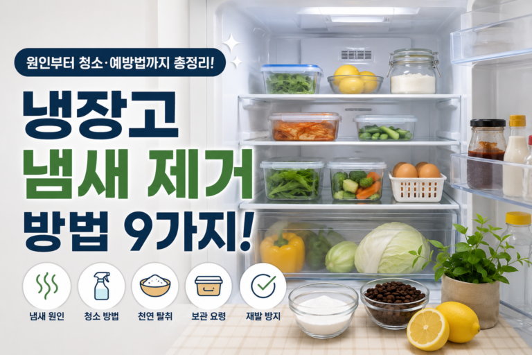 냉장고 냄새 제거 방법 9가지 원인 청소 예방법
