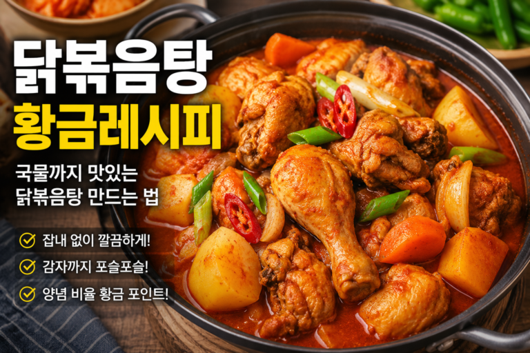 닭볶음탕 레시피 황금양념으로 맛있게 만드는 법