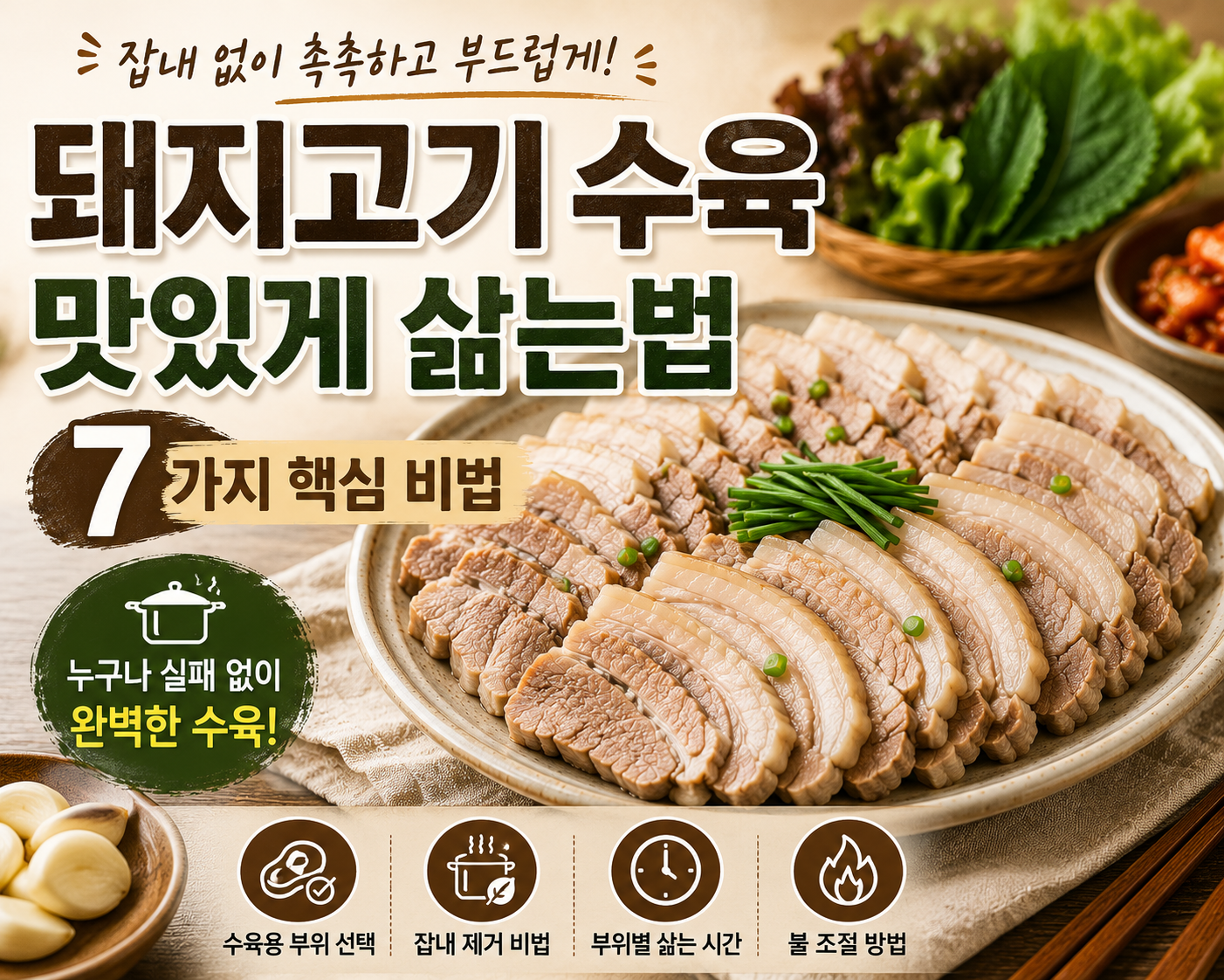 돼지고기 수육 맛있게 삶는법 7가지