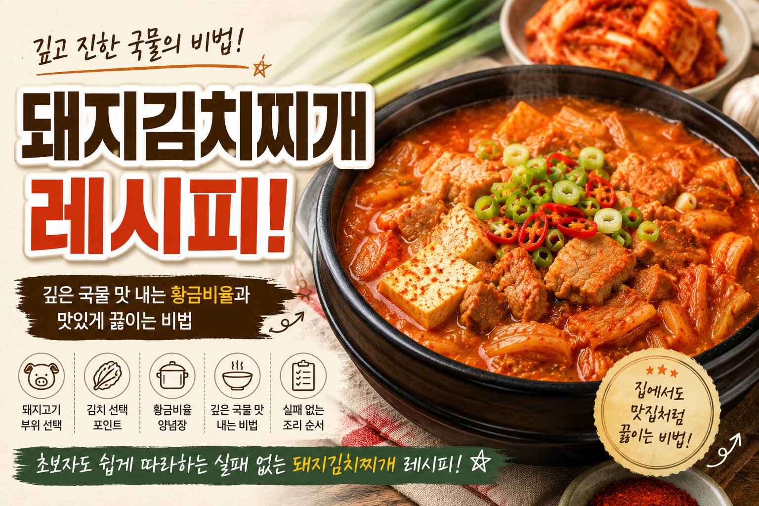 돼지김치찌개 황금레시피