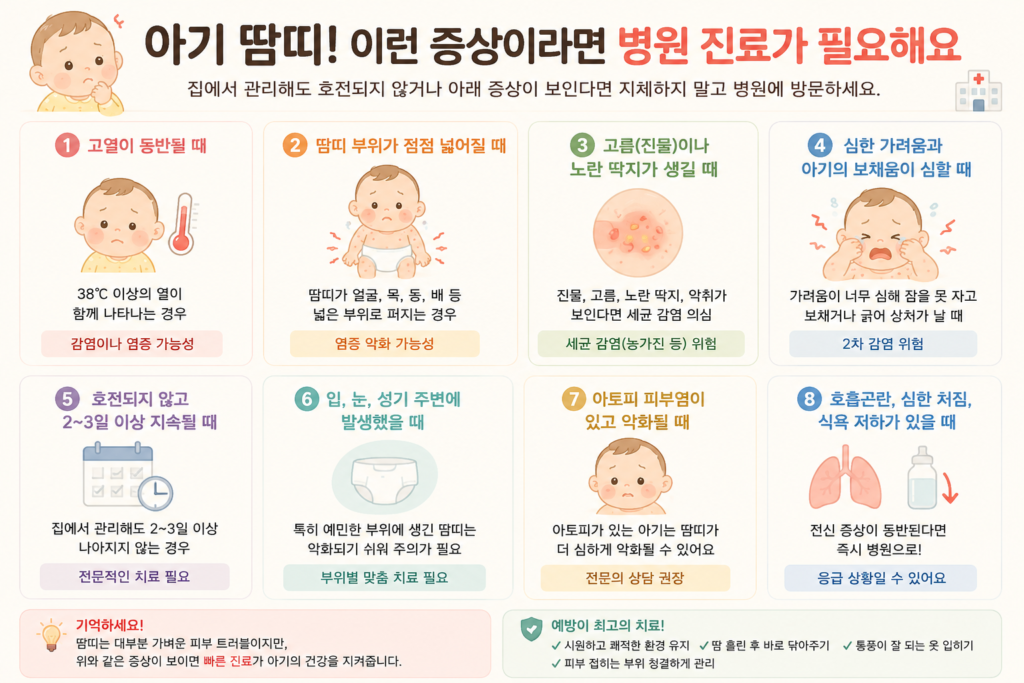아기 땀띠 병원 진료가 필요한 증상