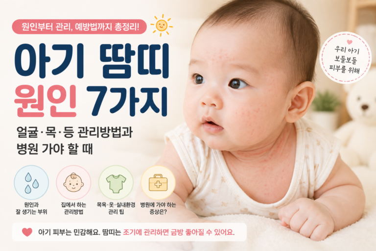 아기 땀띠 원인 7가지 관리방법과 병원 가야 할 때