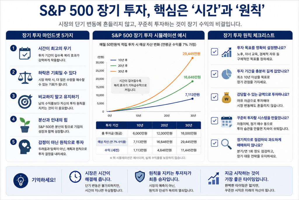 S&P500 장기 투자 방법과 적립식 투자 원칙