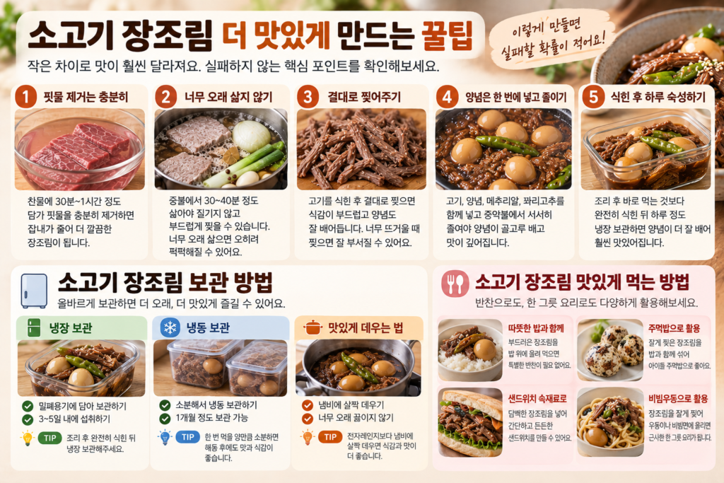 소고기 장조림 맛있게 만드는법 보관 방법과 남은 장조림 활용법